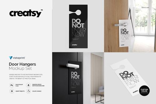 Door Hangers Mockup Set - mockup preview 1