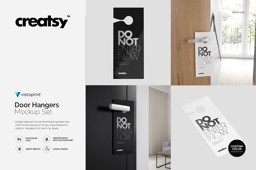 Door Hangers Mockup Set - mockup screenshot 1