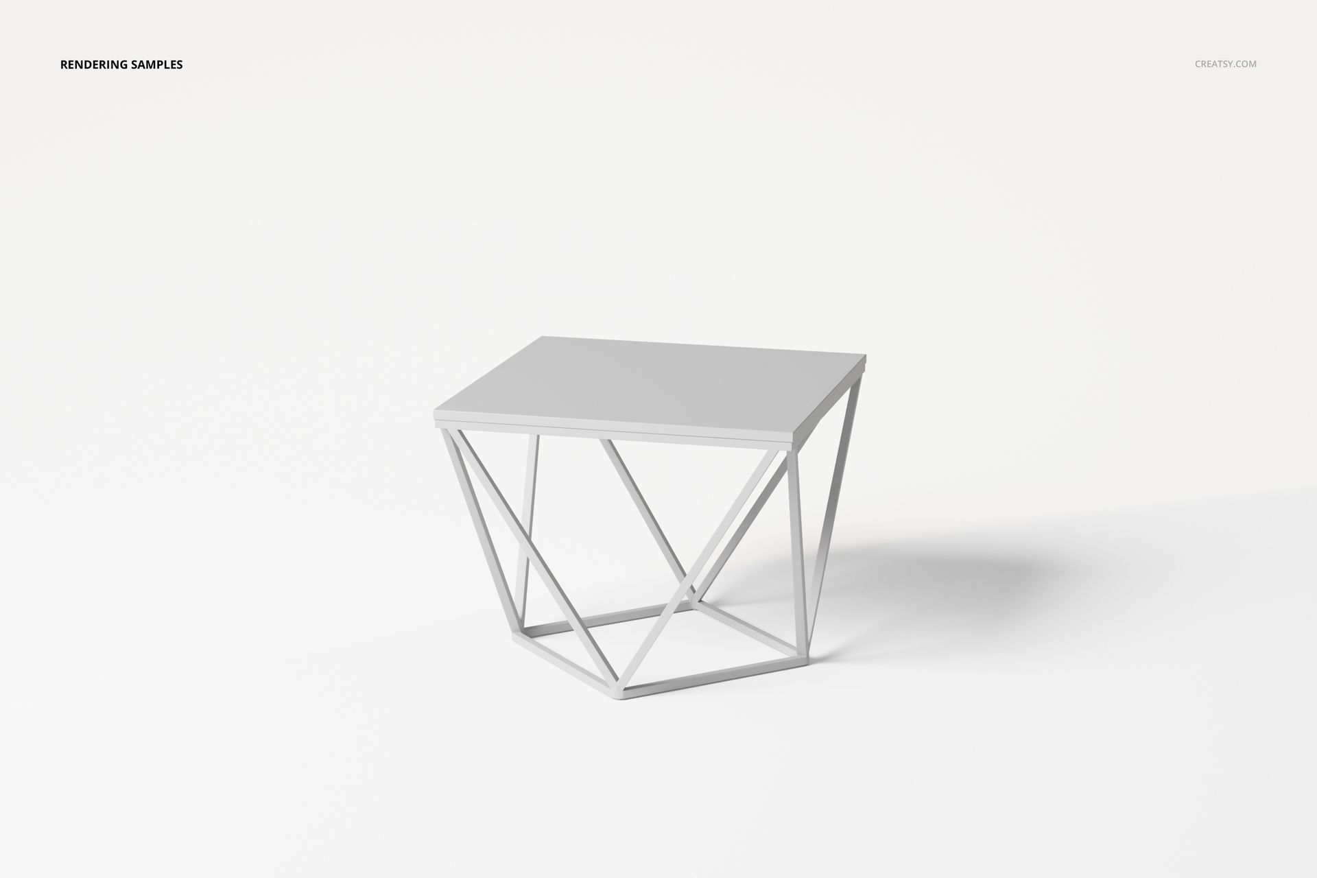 Coffee Table Industrial Loft Diamond 3D Model - mockup screenshot 2