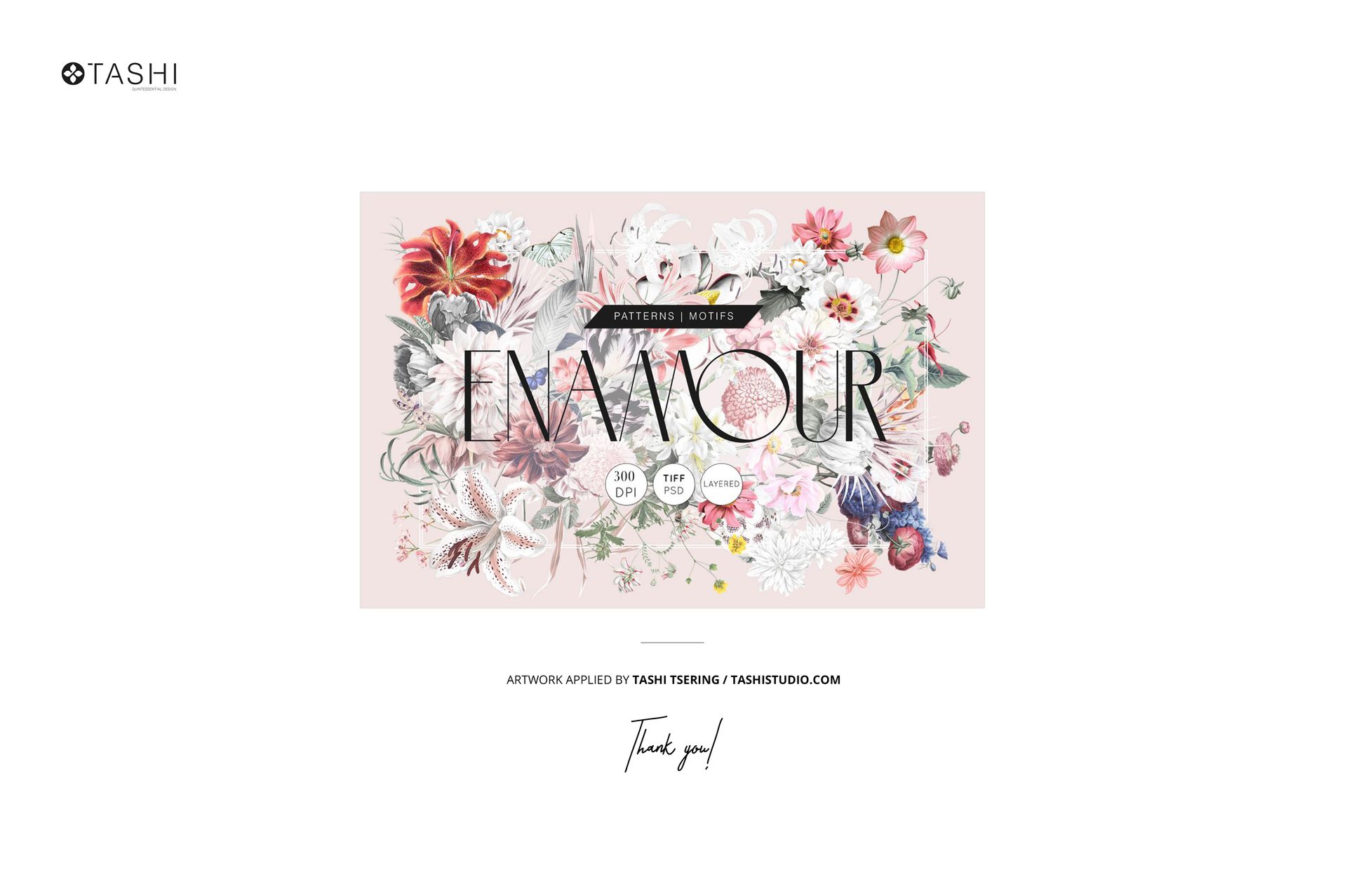Front view of a plate mockup with a floral pattern and pastel colors, displayed on a white background.