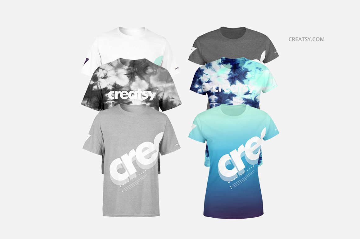 Men's and Women's T-shirt Mockup Set