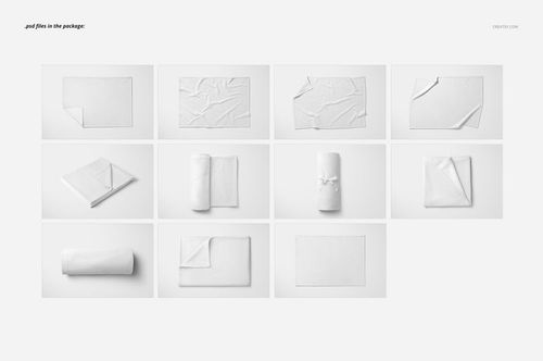 Set of soft fleece baby blanket mockups displayed in various folded and unfolded arrangements on a white background.