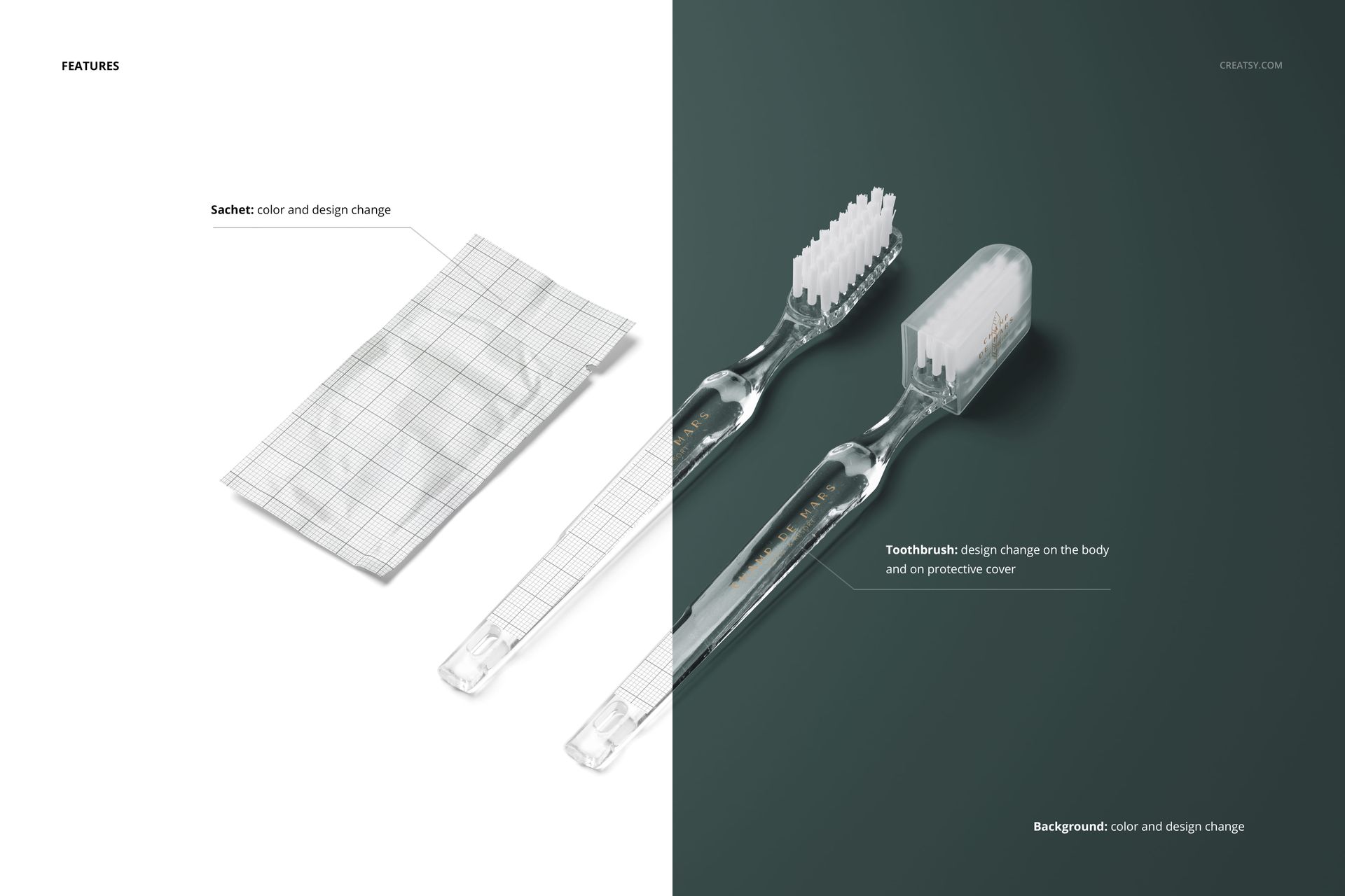 Hotel Dental Kit Mockup Set v.2 - mockup screenshot 3