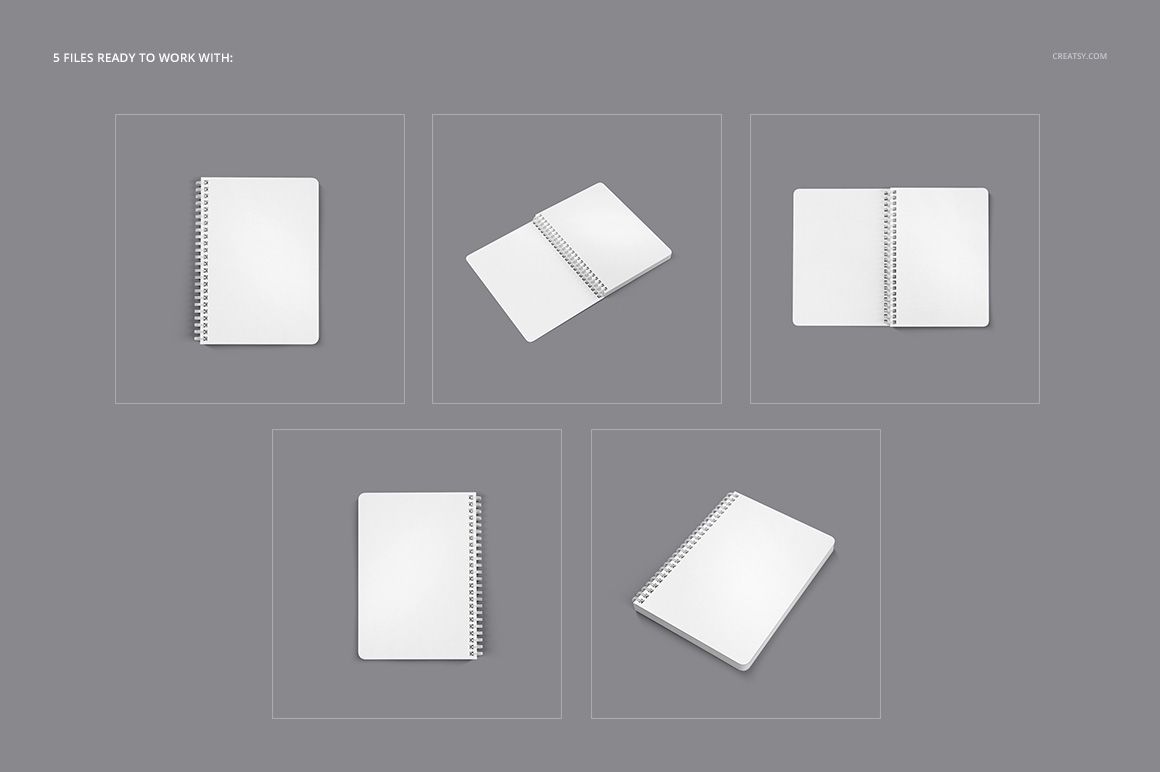 Notebook Mockup Set (square holes) - mockup screenshot 2