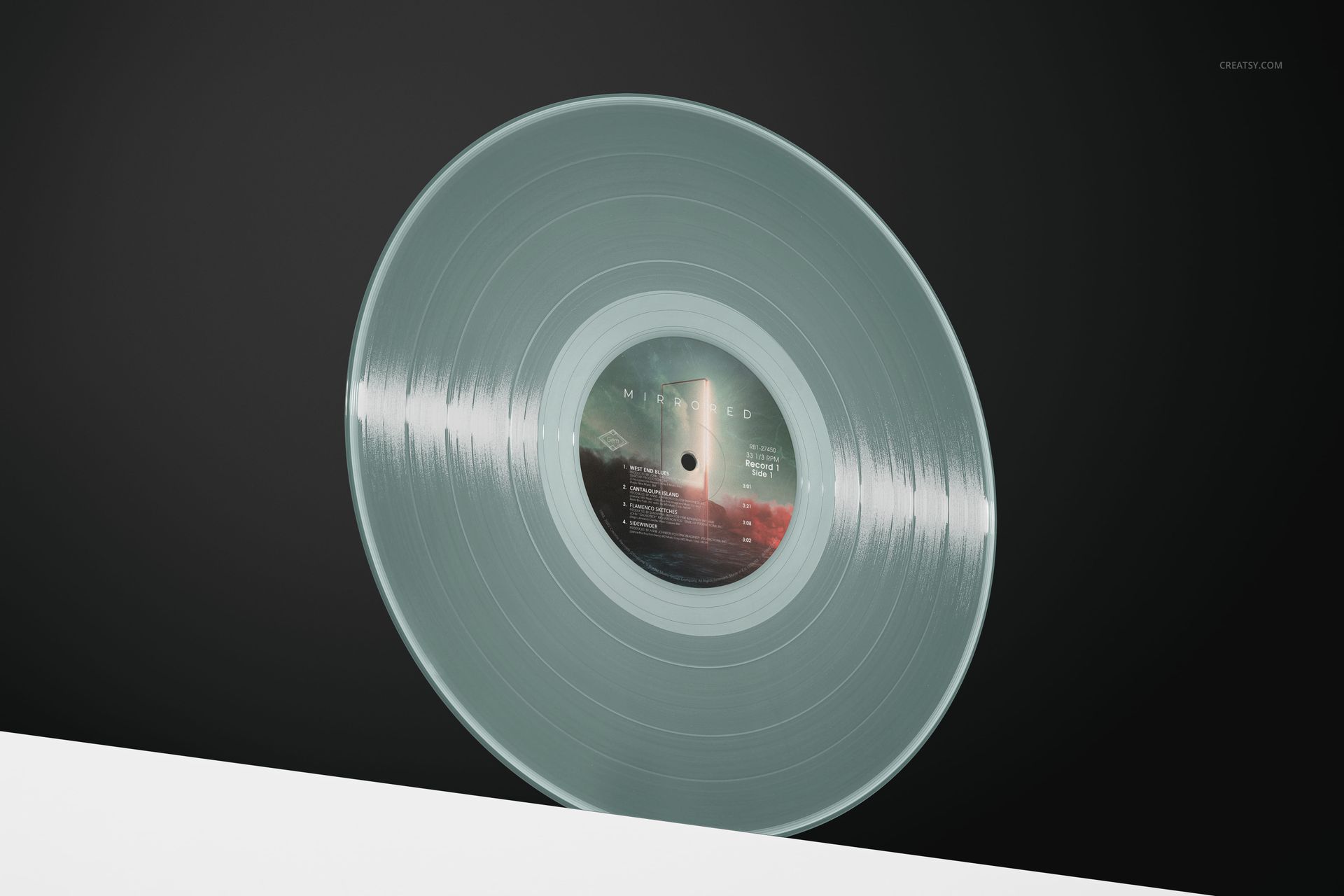 Translucent Colored Vinyl Record Mockup Set v.3 - mockup screenshot 15