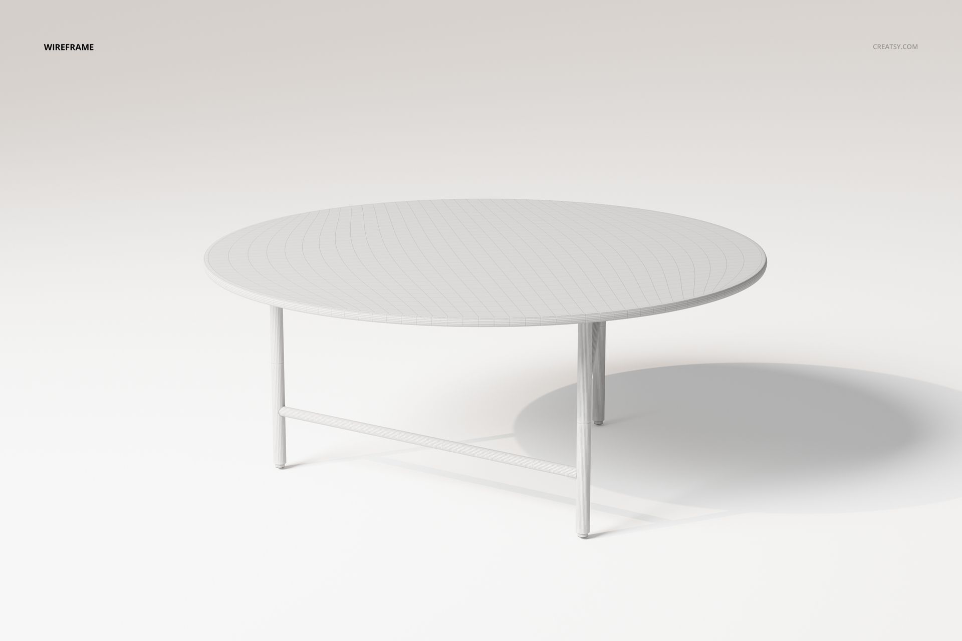 Smooth Marble Top Coffee Table 3D Model - mockup screenshot 6