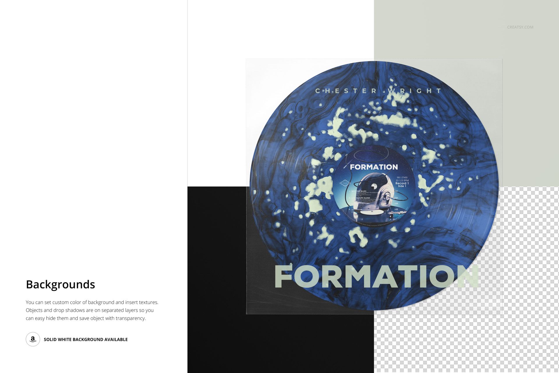 Vinyl Record Semi-Transparent Clear Sleeve Mockup - mockup screenshot 4