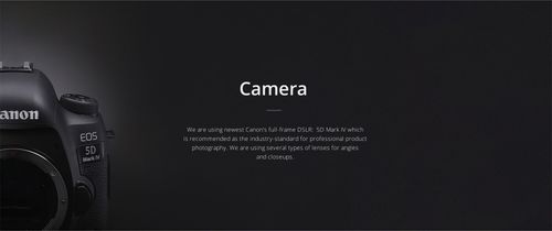 Front view of a Canon EOS 5D Mark IV camera against a dark background, showing lens and partial body details.