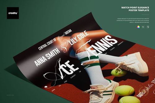 Match Point Elegance Poster Template - mockup preview 1