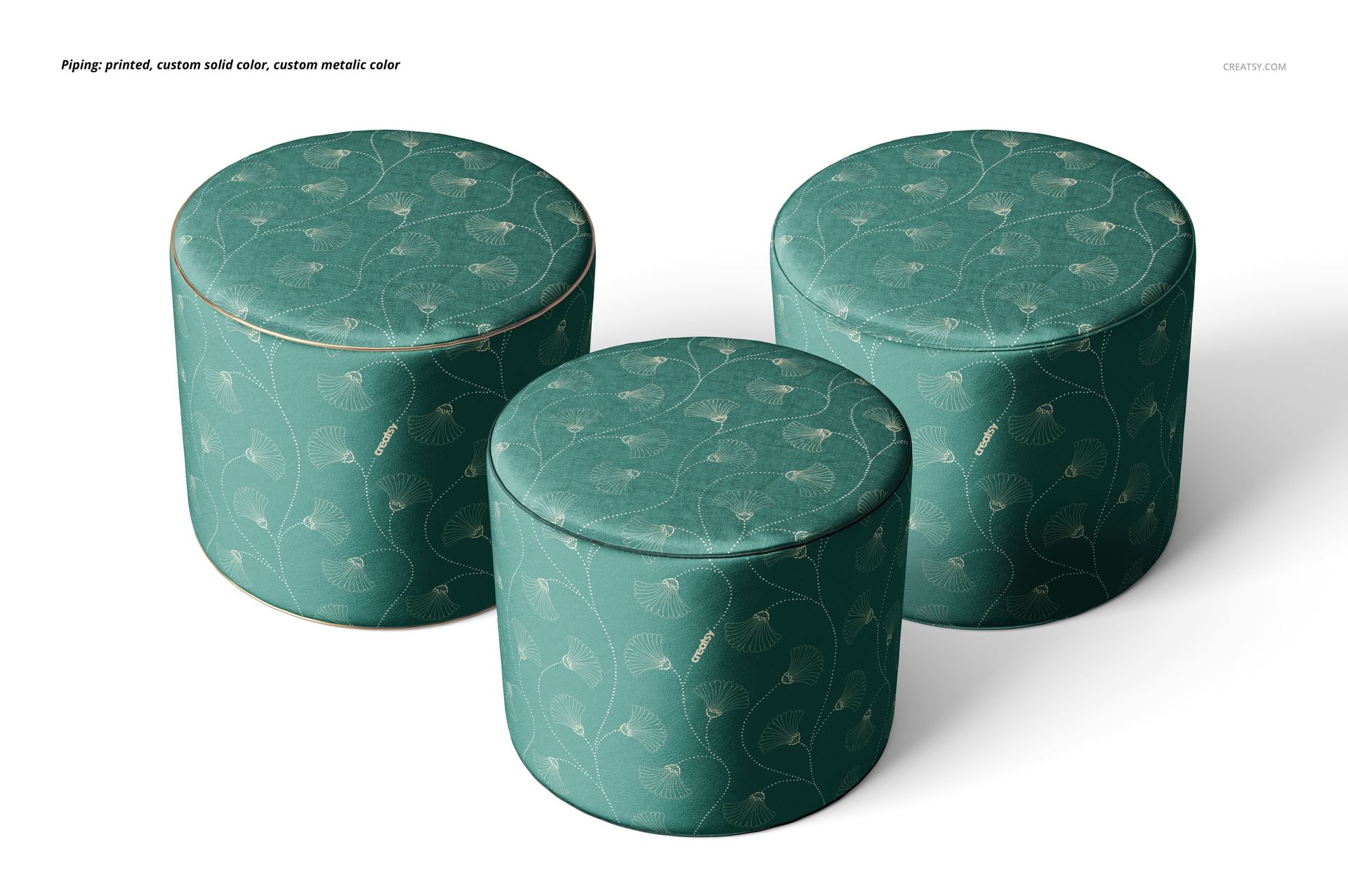 Velvet Poufs Mockup Set - mockup screenshot 3