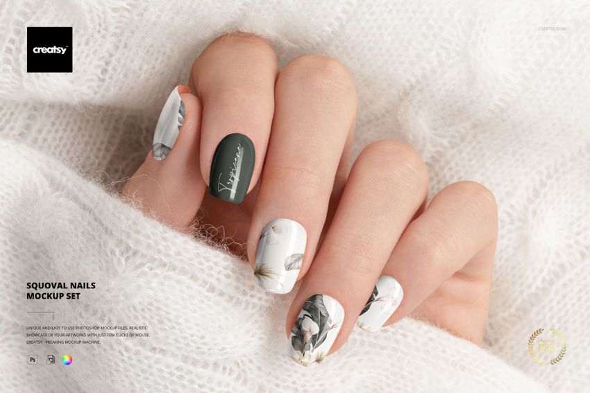 Squoval Nails Mockup Set - mockup screenshot 1