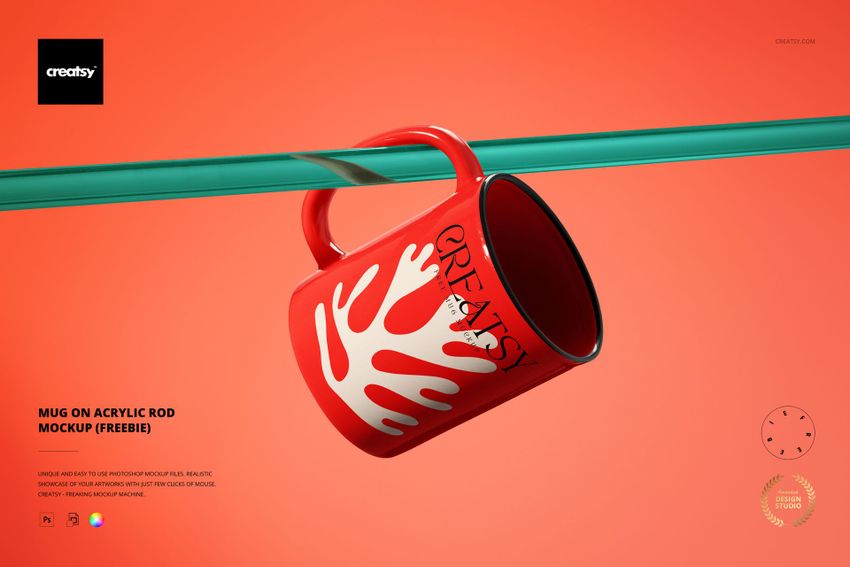Modern Acrylic Rod Mug Mockup - mockup screenshot 1