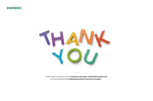 Colorful board book mockup featuring raised 3D letters spelling 'THANK YOU' on a white background, front view.