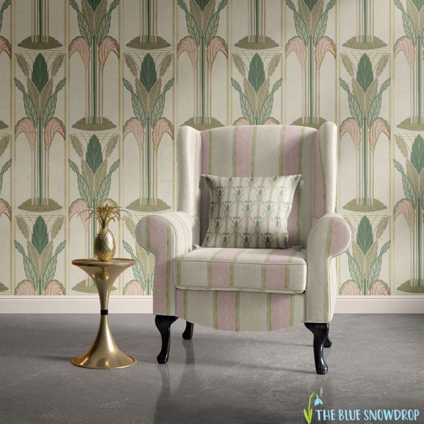 Moire Stripe and Palm Pattern  by Eleanor Mccarthy - Files in Use example