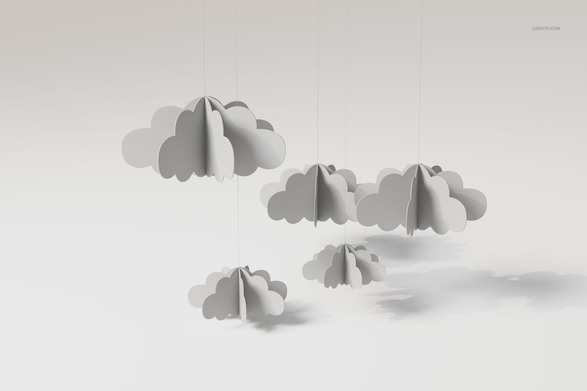 Little Clouds Baby Mobile 3D Model - mockup screenshot 3