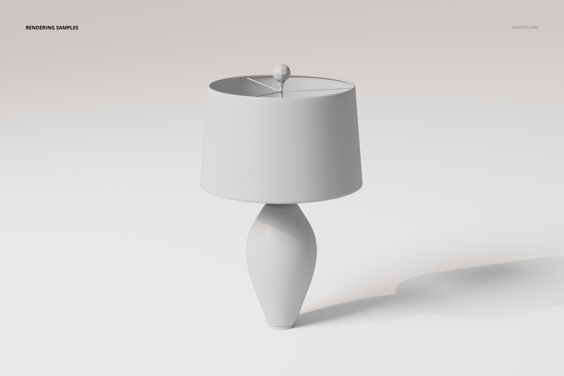 Ceramic glaze table lamp with a rounded base and wide lampshade, shown in a neutral front view on a light background.