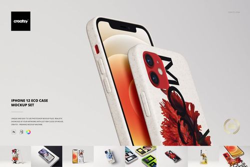 iPhone 12 Bio Eco Case Mockup Set - mockup preview 1