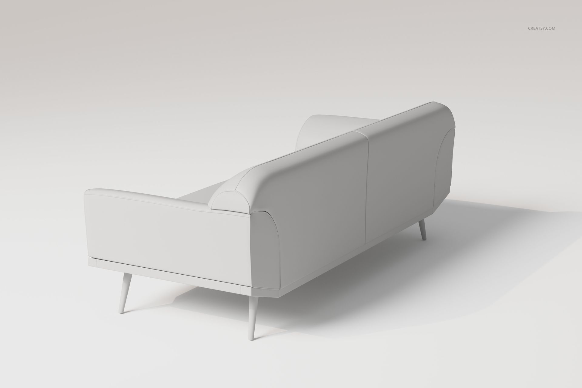 Curved Arm Sofa 3D Model - mockup screenshot 4