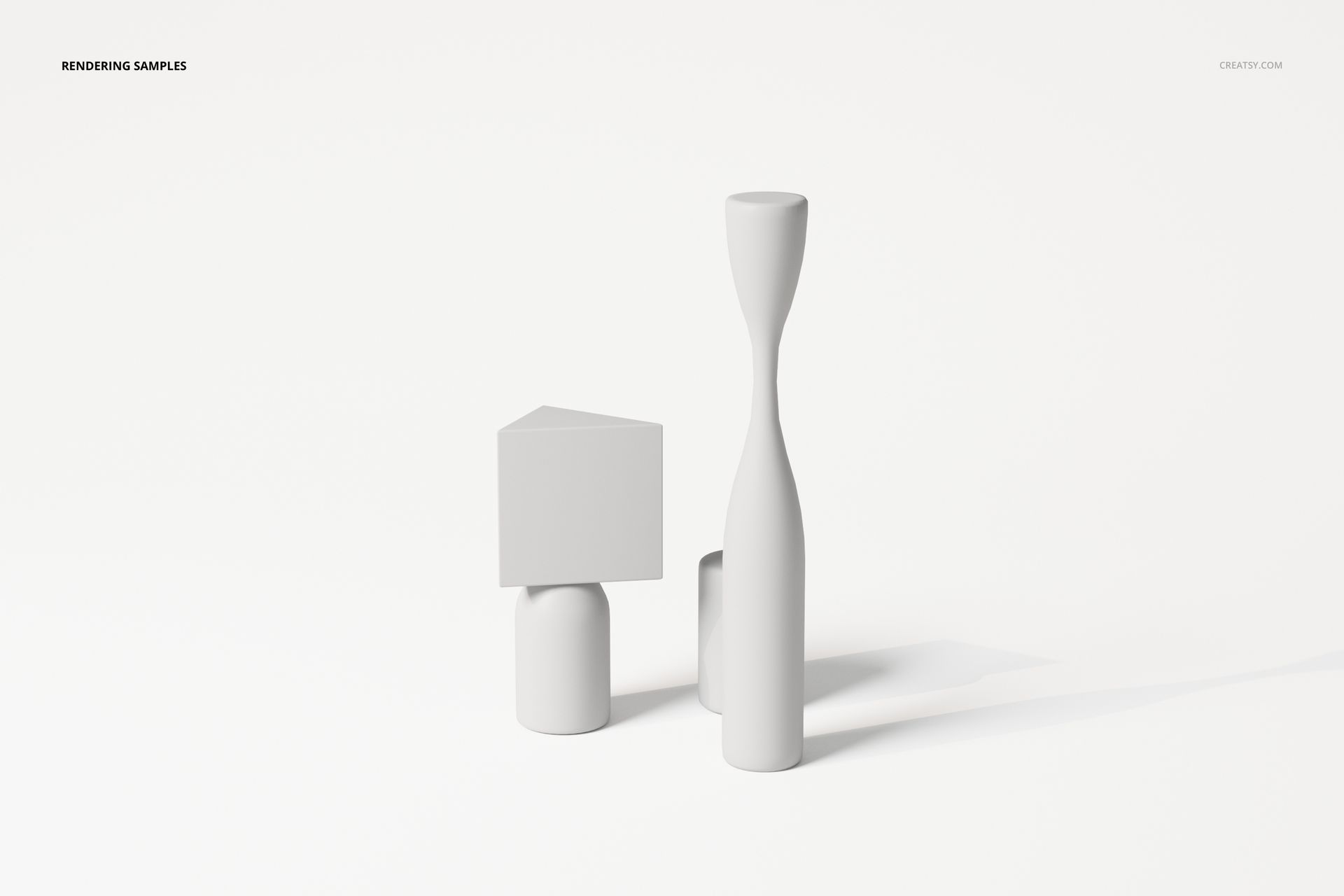Cubist Style Decorative Sculptures 3D Model - mockup screenshot 2