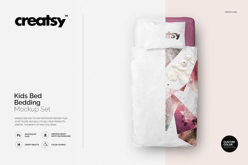 Single Bed Bedding Mockup - mockup screenshot 1