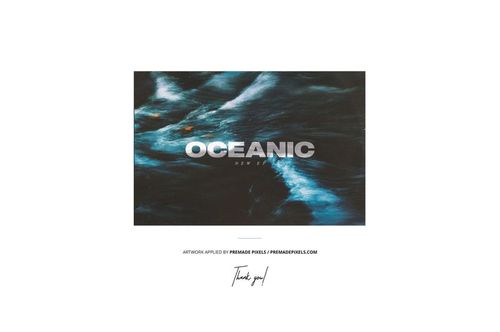 Vinyl record cover mockup displaying a dynamic splatter pattern in blue and black tones with central text.