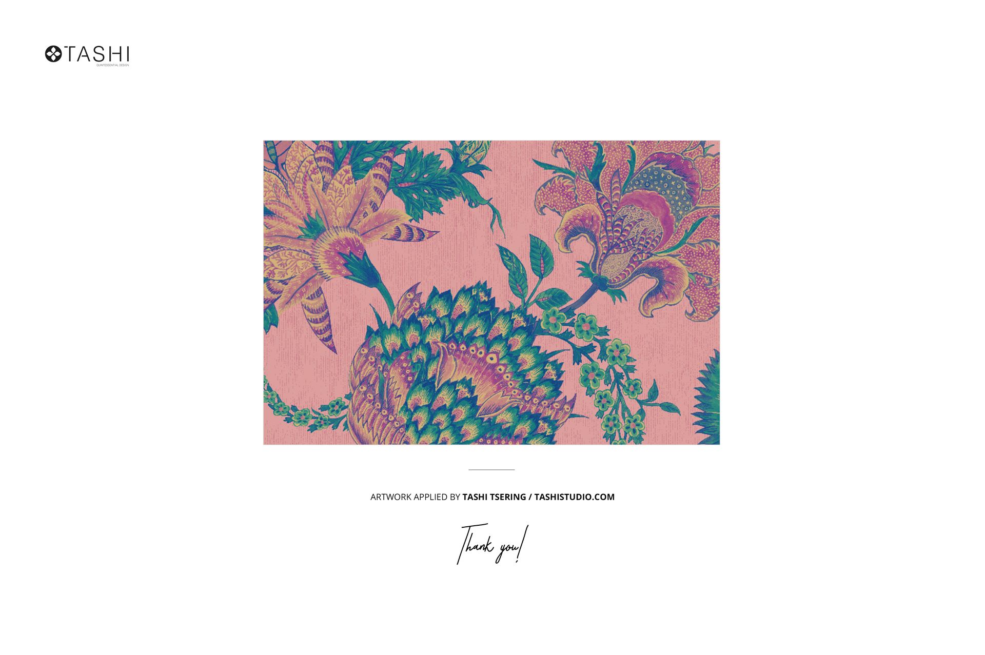Detailed mockup of velvet fabric with intricate multicolored flowers and leaves against a soft pink backdrop.