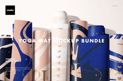 Yoga Mat Mockup Bundle - mockup preview 1