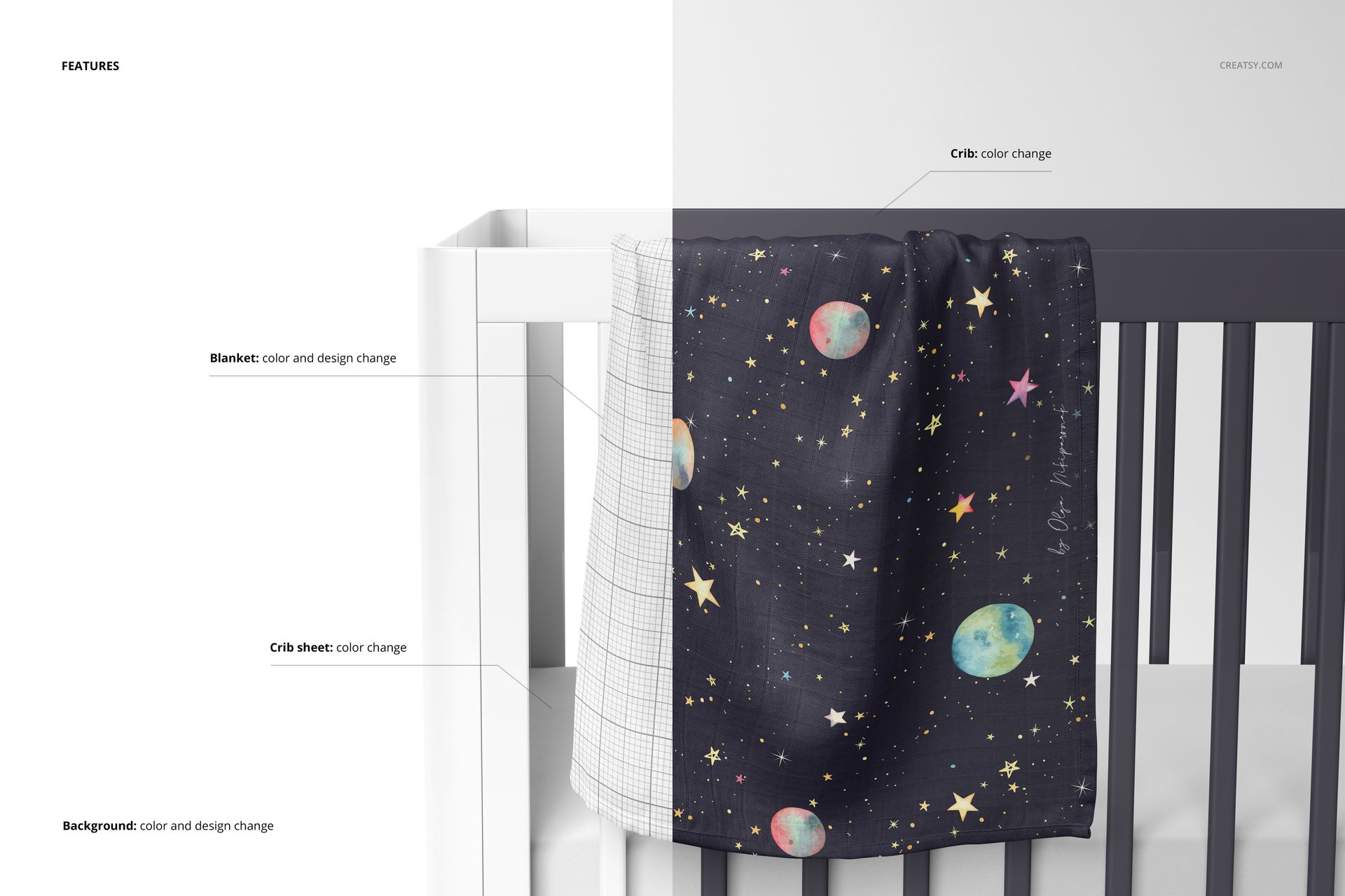 Muslin Swaddle Blanket Mockup Set - mockup screenshot 3