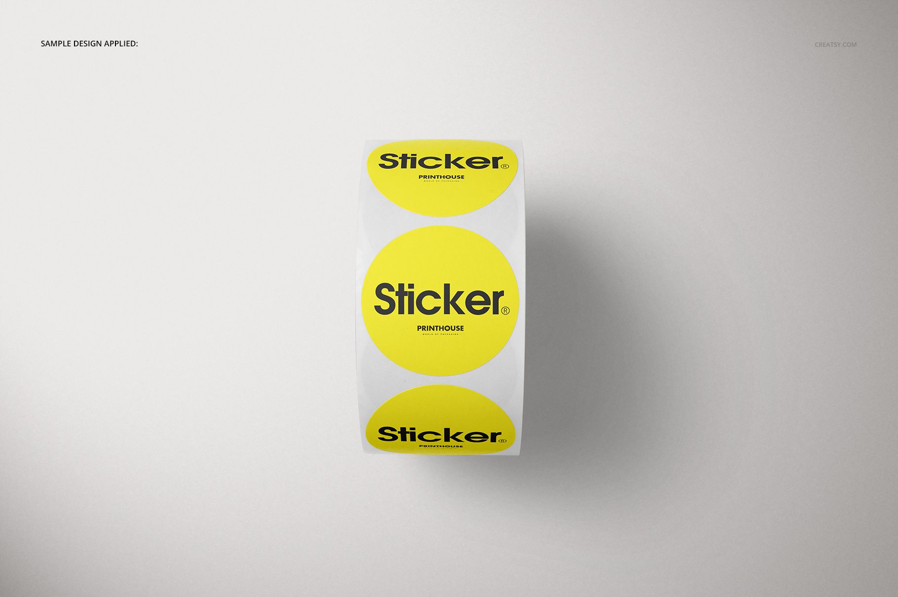 Round Roll Stickers Mockup Set - mockup screenshot 4