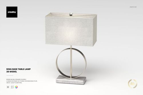 Ring Base Table Lamp 3D Model by Creatsy - mockup preview 1