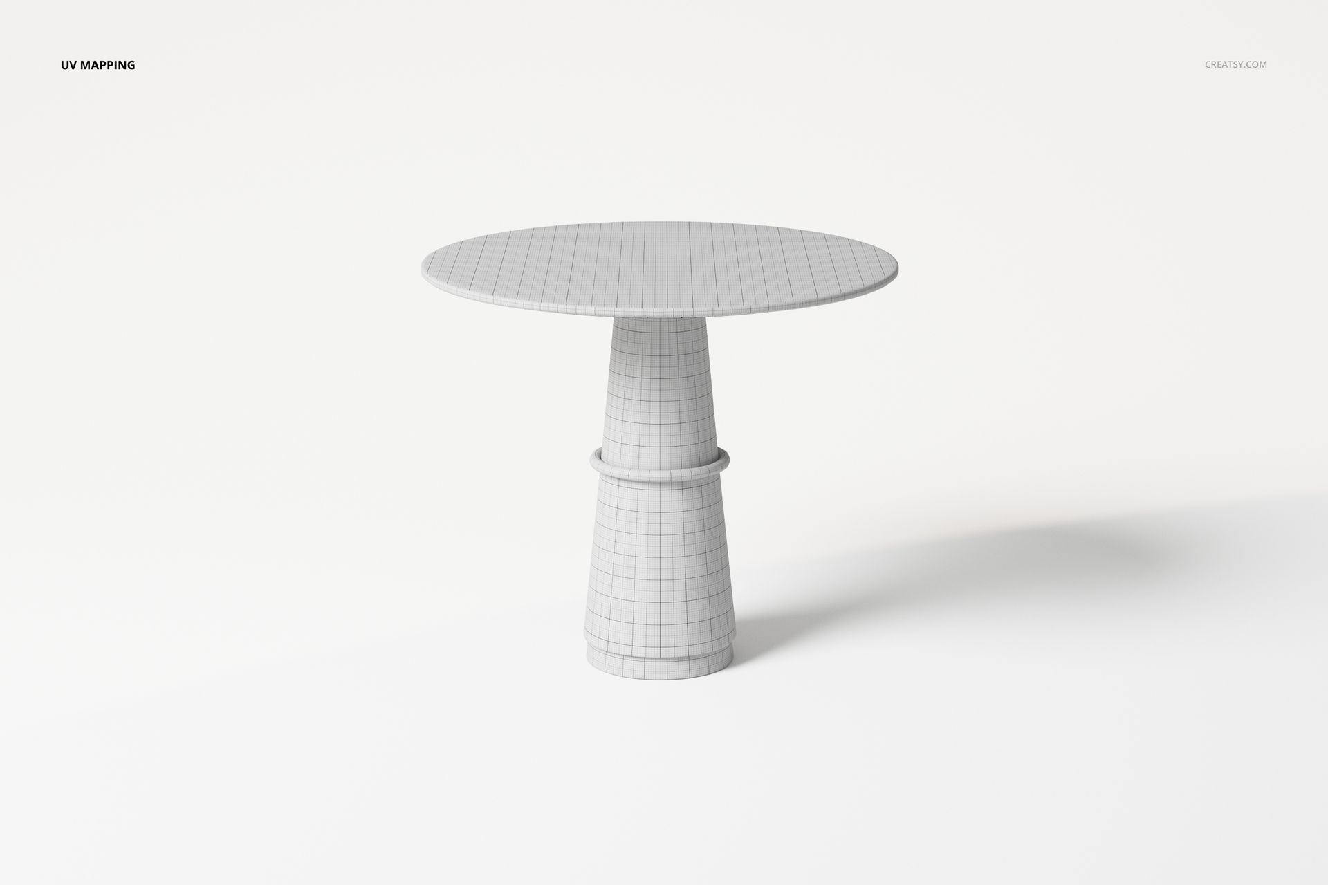 Round Pedestal Table 3D Model - mockup screenshot 2