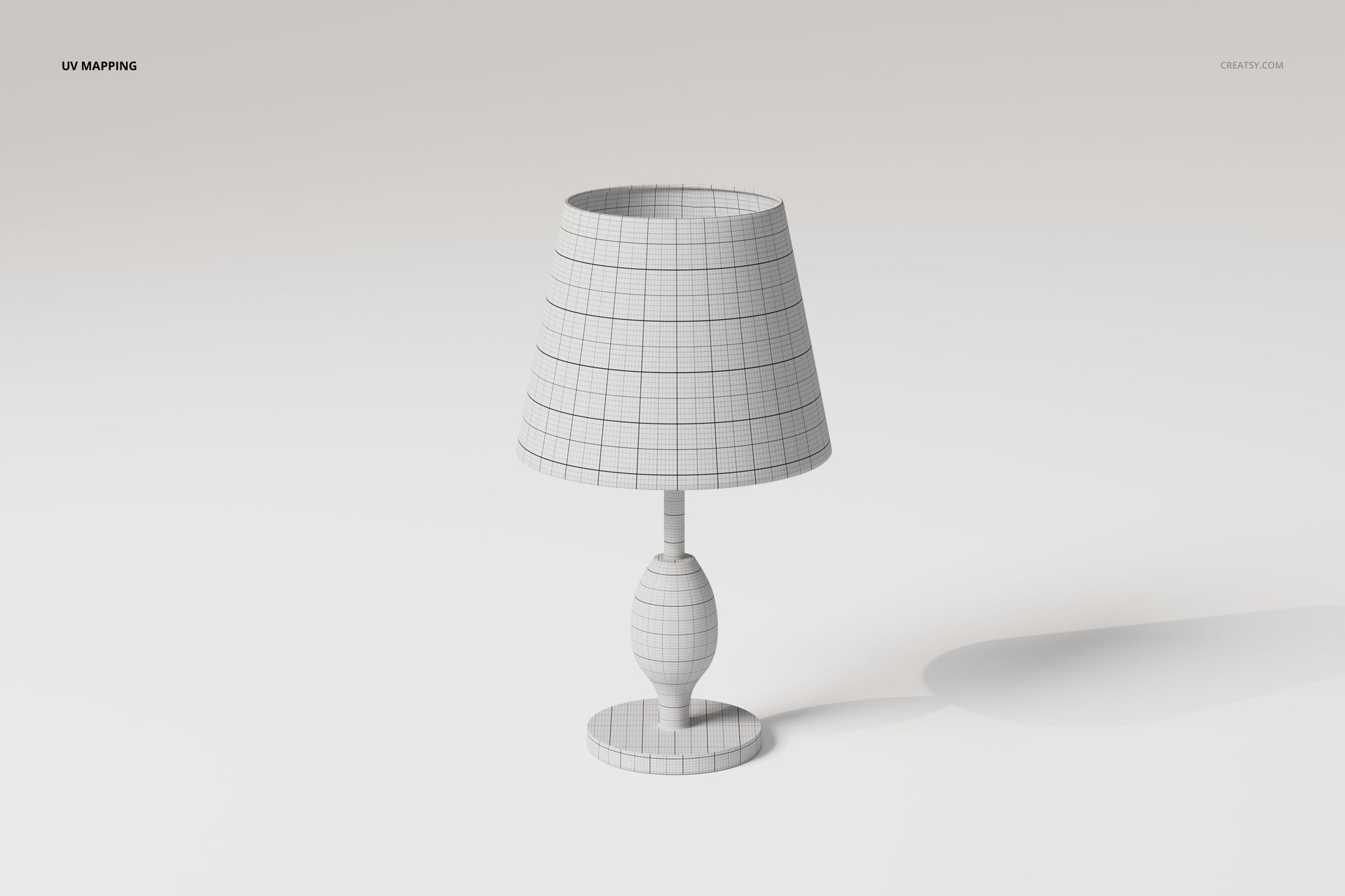 Fabric Shade Table Lamp 3D Model - mockup screenshot 3