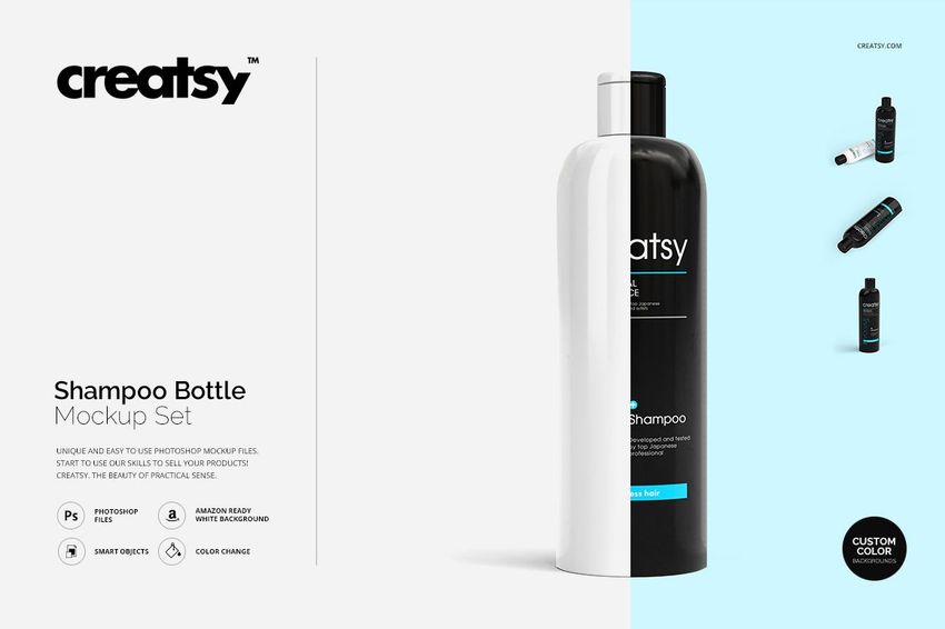 Shampoo Bottle Mockup Set - mockup screenshot 1