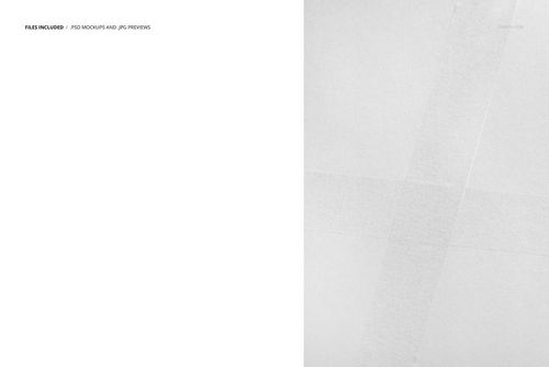 White paper packaging tapes intersecting in an X shape on a light background, displayed in a PSD mockup scene.