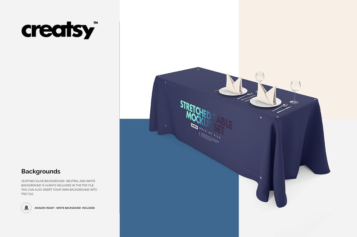Imprinted Tablecloth Mockup Set (+runner) - mockup screenshot 13