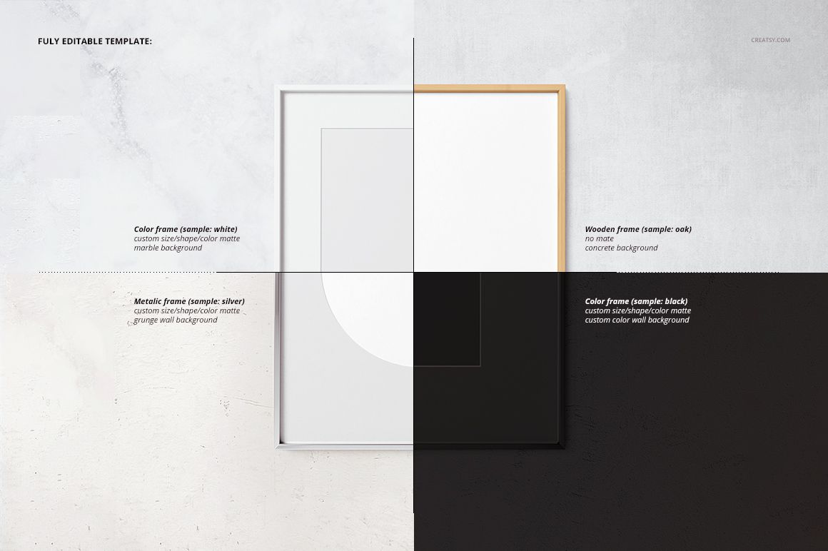 Picture Thin Frame Mockup Set - mockup screenshot 3