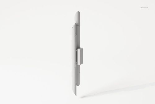 Side view of a wind chimes shaped lamp 3D model in a minimalist white setting with soft shadows.