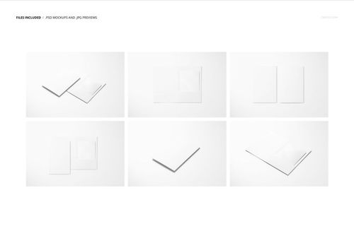 Receipt holder mockup set showing six arrangements of white paper holders on a light background, top view.