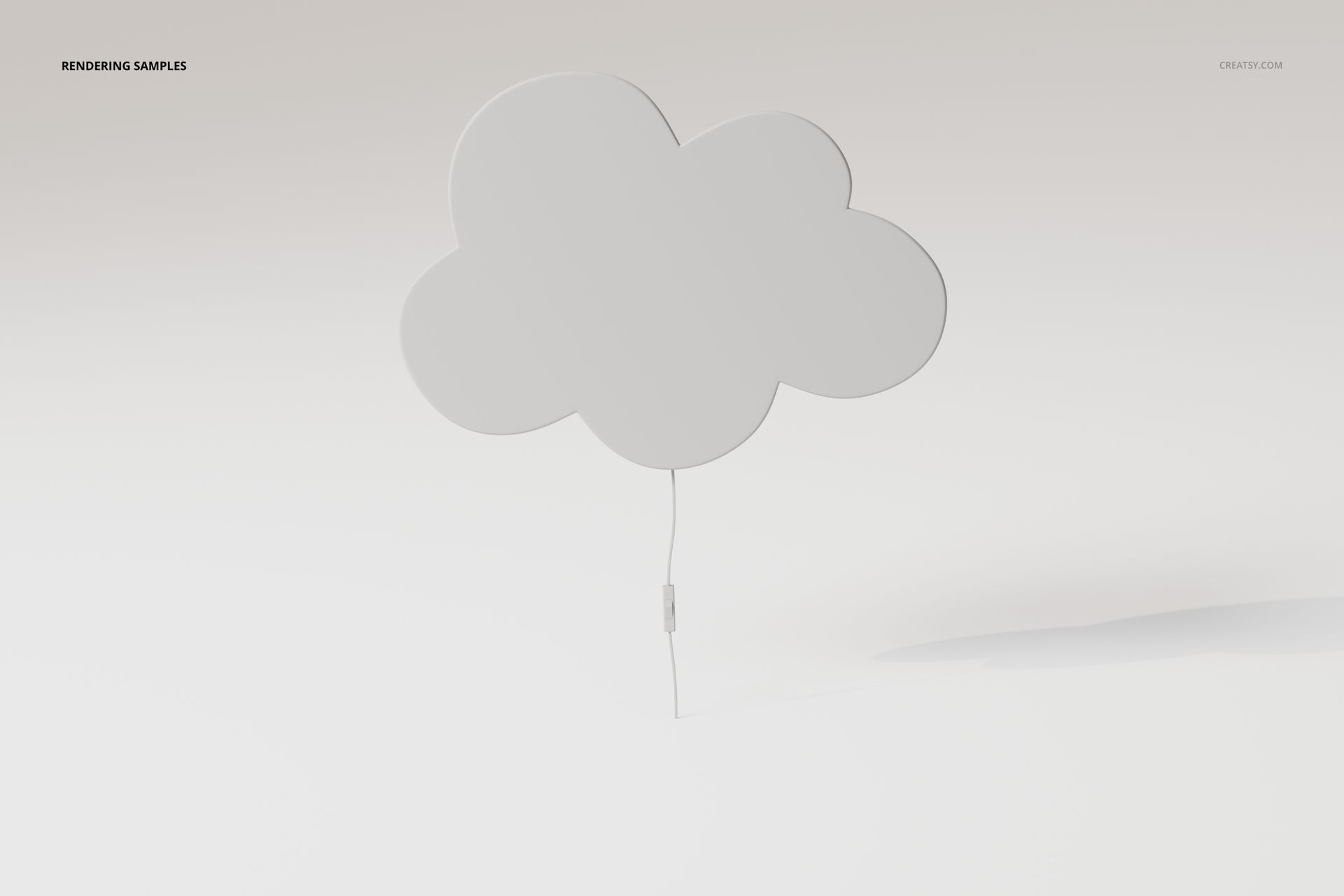Cloud Shaped Night Light 3D Model - mockup screenshot 2