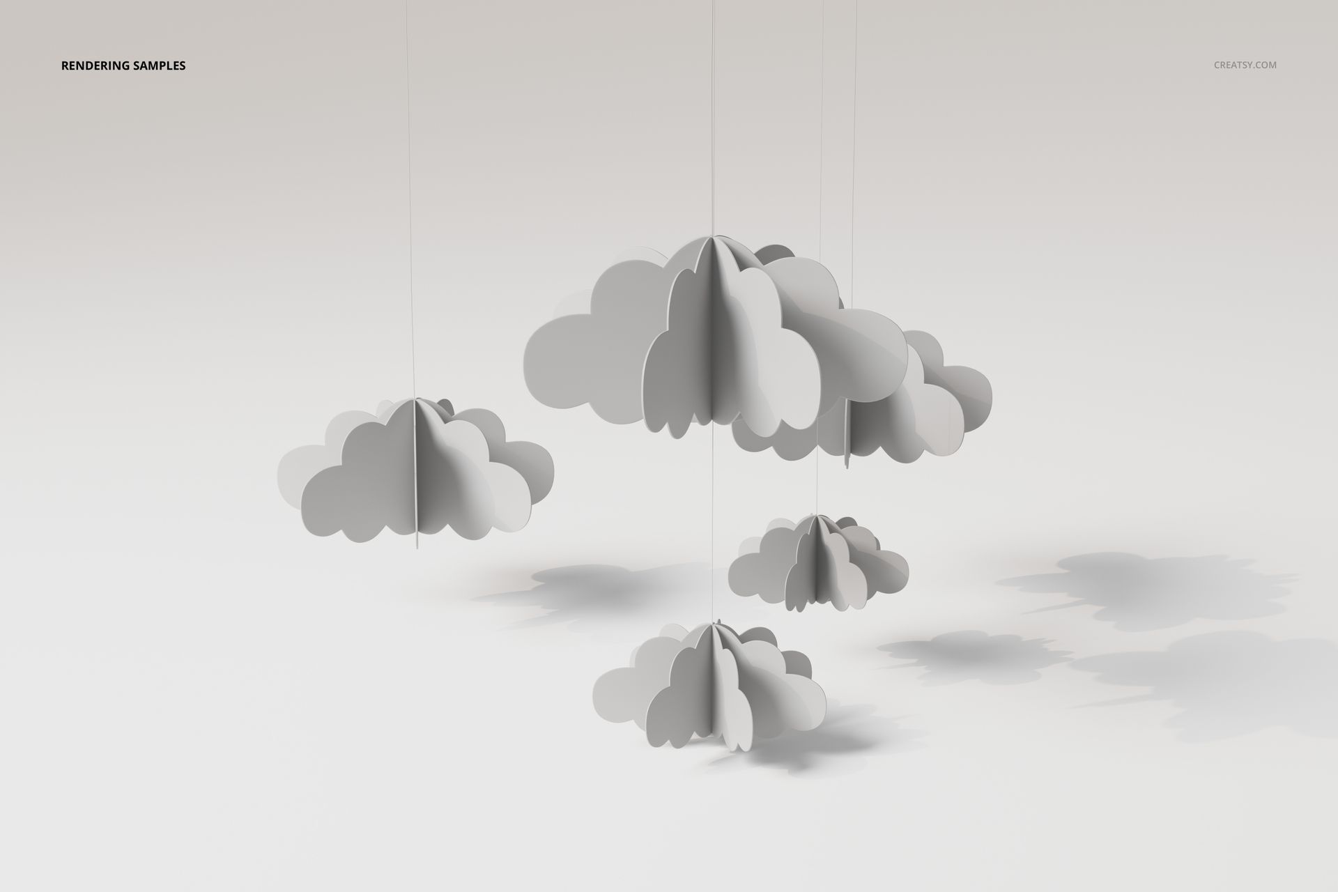 Little Clouds Baby Mobile 3D Model - mockup screenshot 2