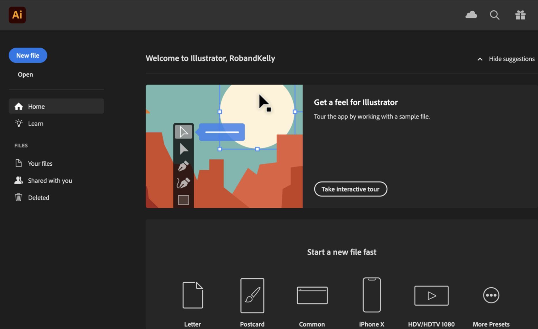 Illustrator-Home-Screen