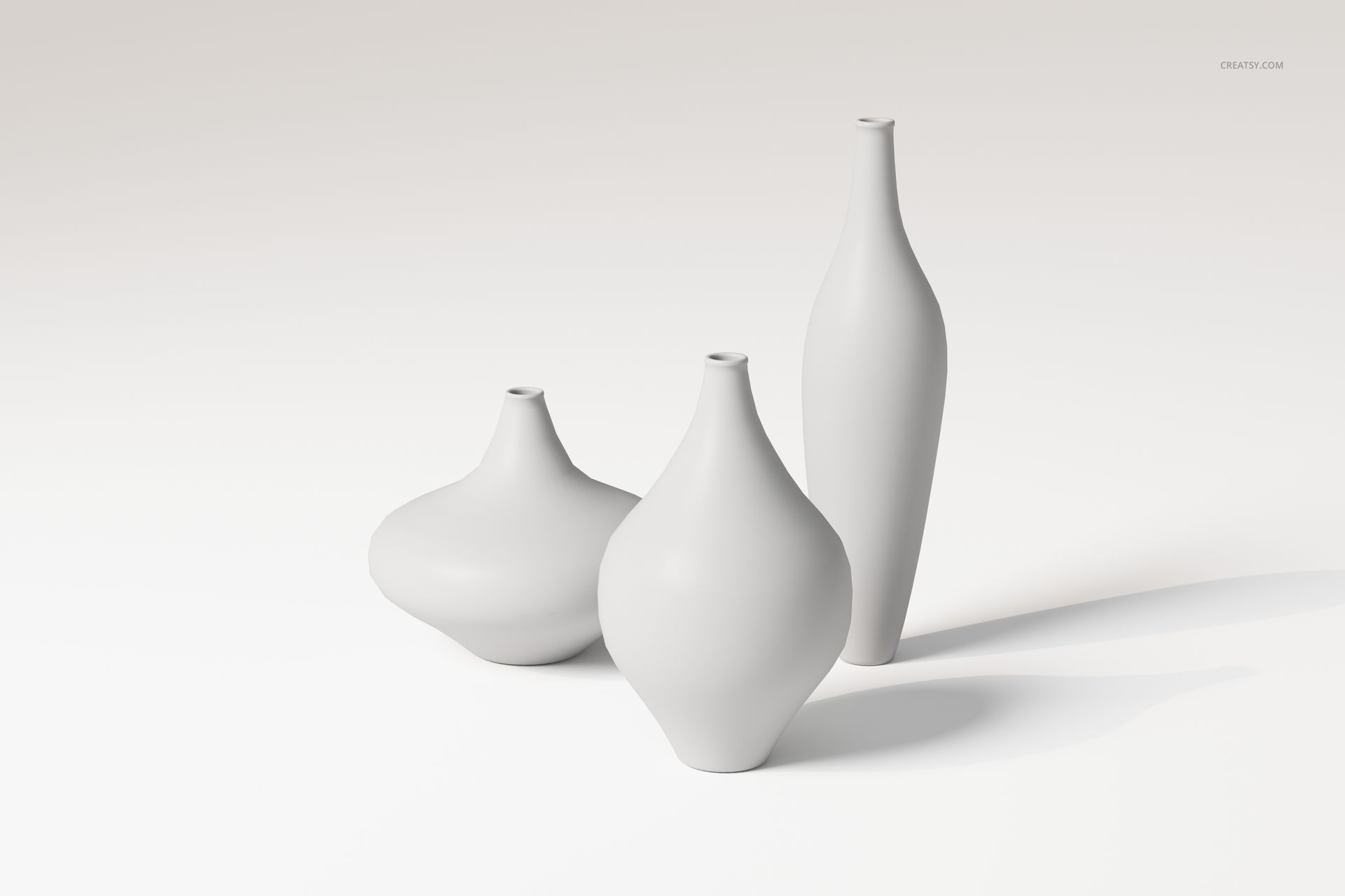Decorative Vases - Different Sizes 3D Model - mockup screenshot 3