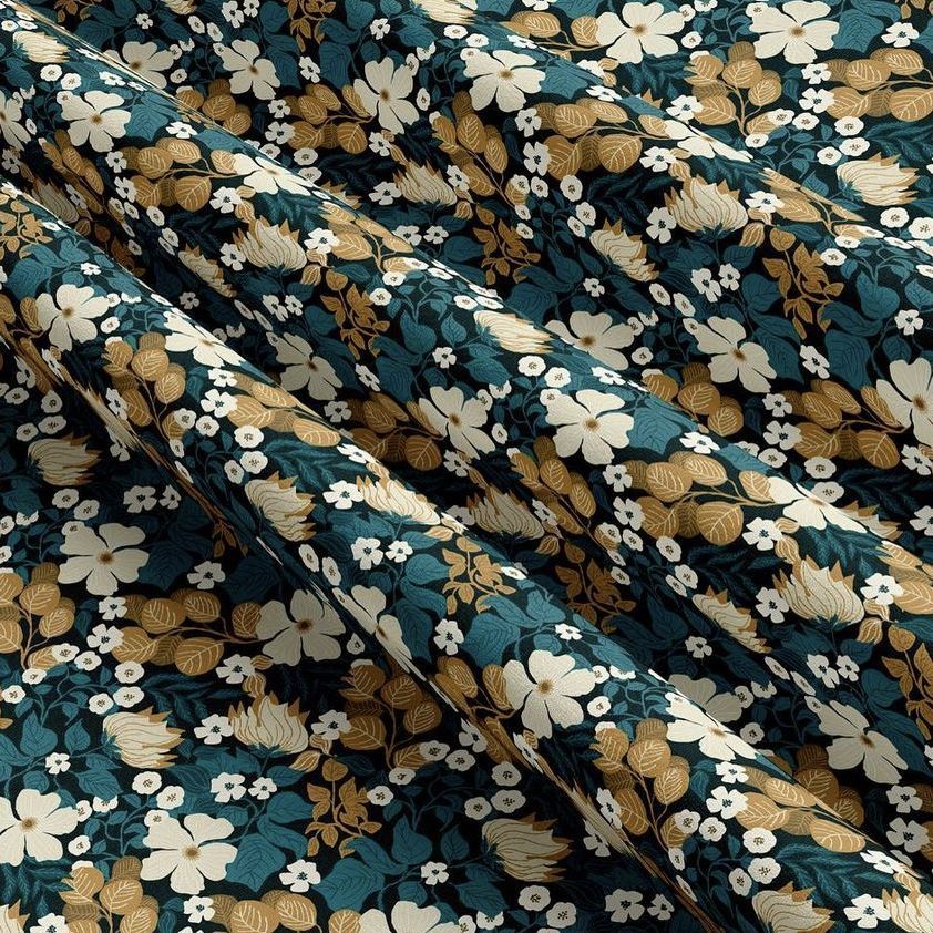 Golden Flowers Pattern  by Webvilla Studio - Files in Use example