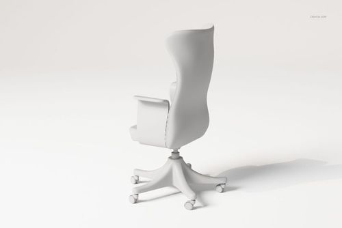 Modern armchair with wavy lines and high backrest, shown in a light gray color on a plain white background.