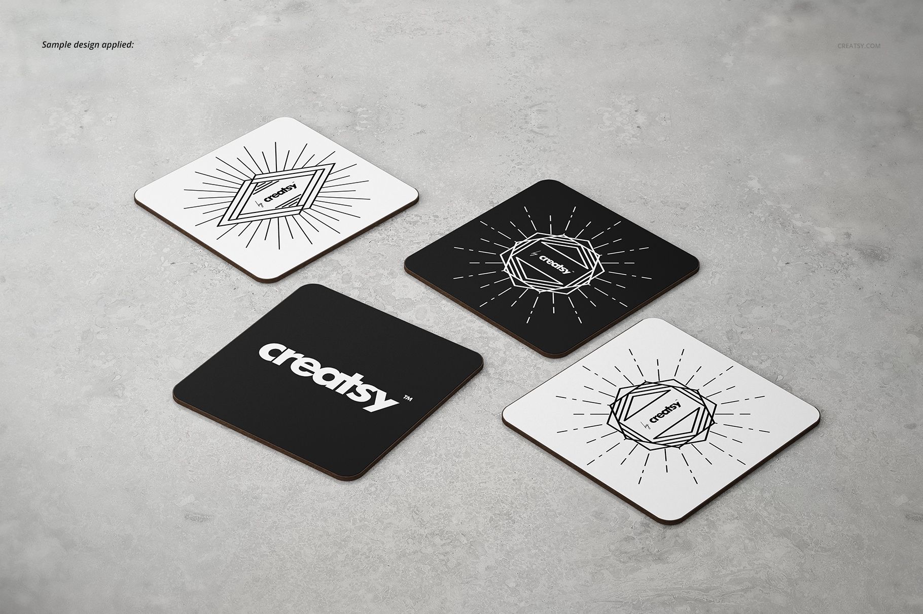 Rectangular PVC Coasters Mockup Set - mockup screenshot 6