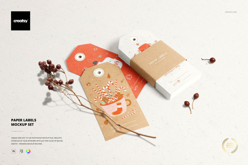 Paper Labels Mockup Set - mockup screenshot 1