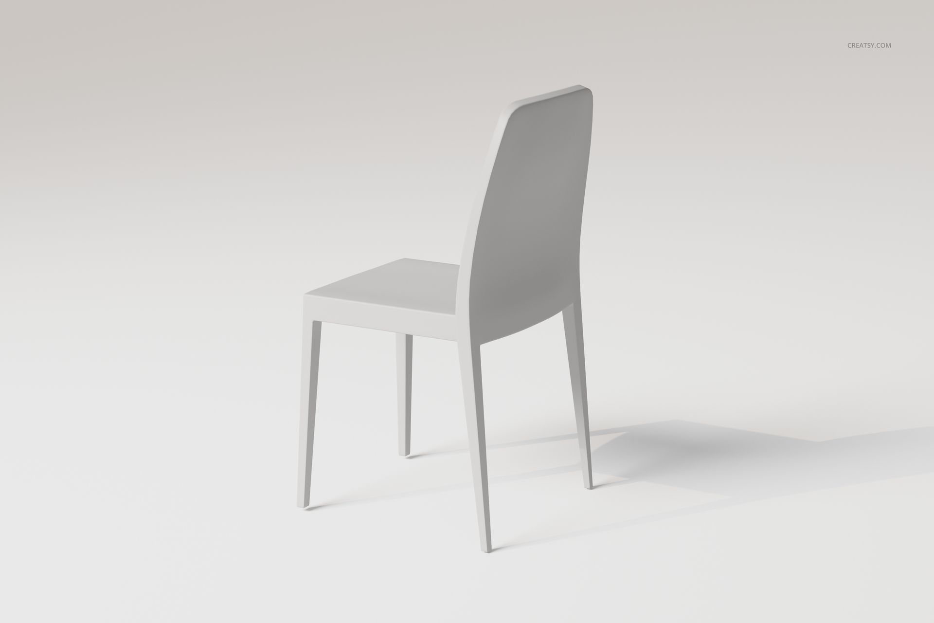 Modern Garden Plastic Chair 3D Model - mockup screenshot 4