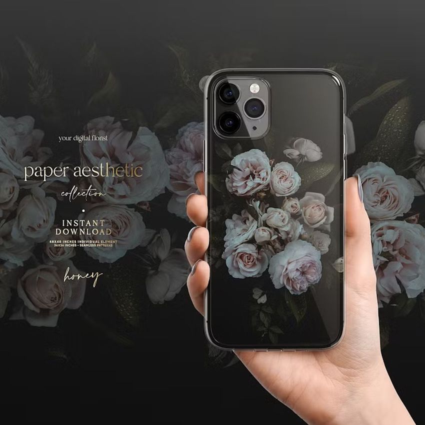 Pastel Dark Roses by Paper Aesthetic - Files in Use example