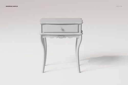 Antique style console table with ornate detailing, shown in a front view on a plain white background.