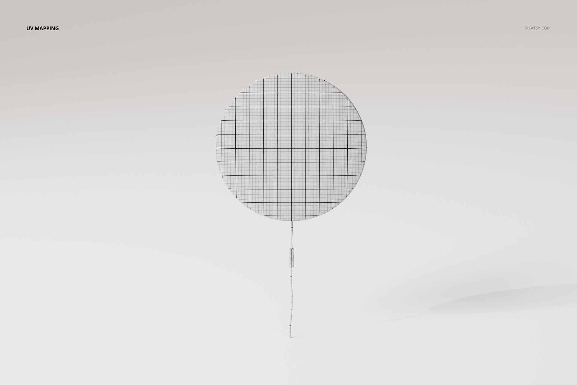 Front view of a circular wall lamp 3D model with a grid pattern, shown on a plain white background.